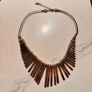 ALDO Polished and Textured with Numbers Gold Toned Necklace